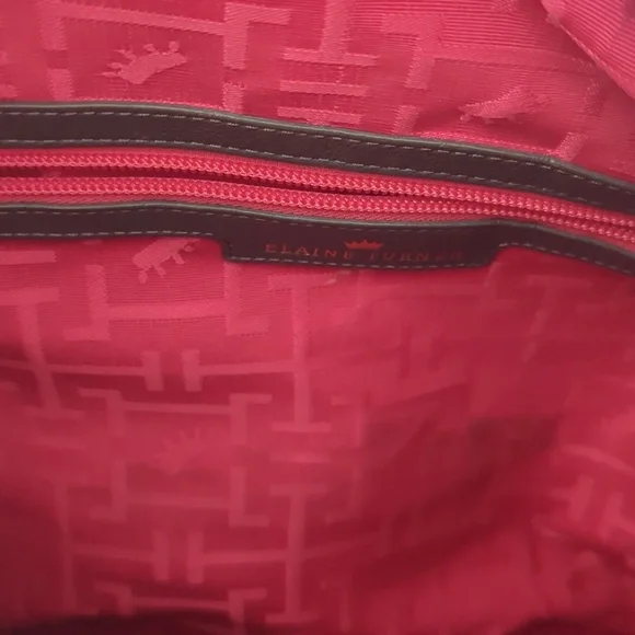 Gray Soft Leather Hobo Bag with Red Lining - Picture 9 of 11